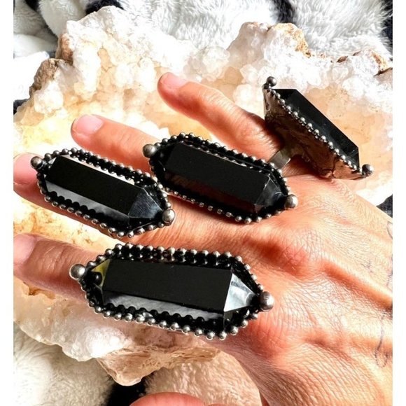 Handmade Jewelry - Massive Energy Obsidian DT Tower Ring
